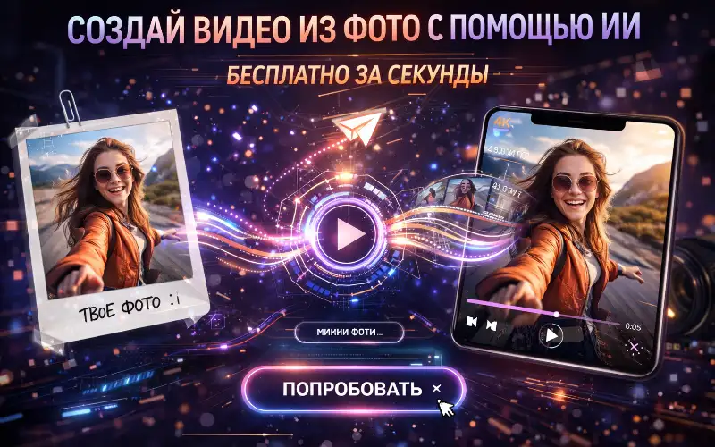Создание видео из фото: лучшие инструменты и технологии 2026 года