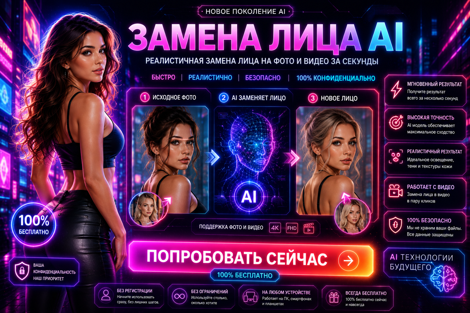 Замена Лица AI — обзор технологий и инструментов